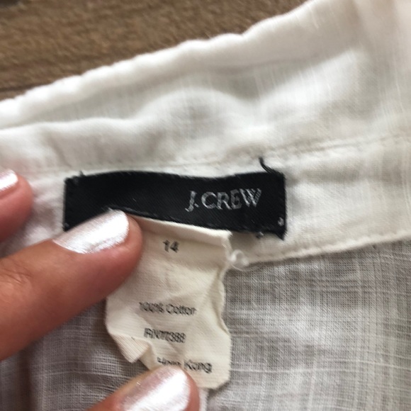 J crew linen button down - Picture 2 of 8